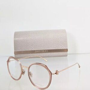 New Authentic Jimmy Choo Pink Gold Eyeglasses